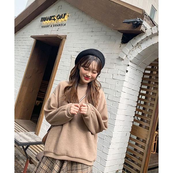 韓国 ファッション トレーナー ハイクオリティ いつも一緒にコーデュロイmtmスウェット 秋冬 レディース