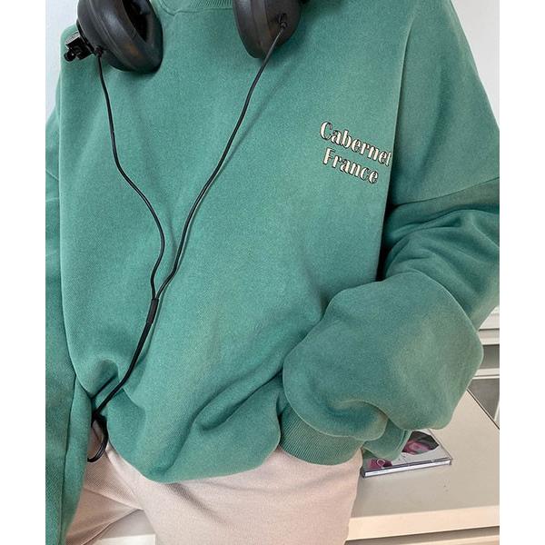 4年保証 韓国 ファッション トレーナー レディース 秋冬 Cabernet裏起毛スウェット