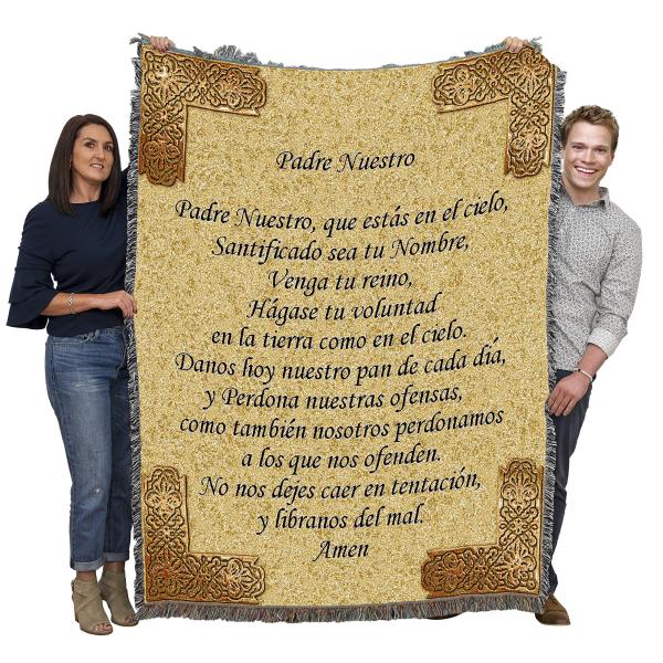 【並行輸入品】Pure国Lord 's Prayerスペイン語Blanket Tapestry Throw Pure Country Weave