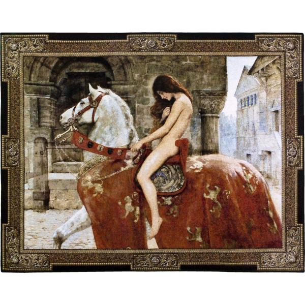【並行輸入品】Fineアートタペストリー" Lady Godiva "壁タペストリー、ラージ Lady Godiva by John Colli