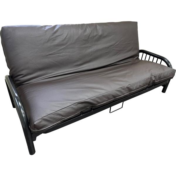 【並行輸入品】 D&amp;D Futon Furniture Brown Leather Queen Size Look Vinyl Mattress