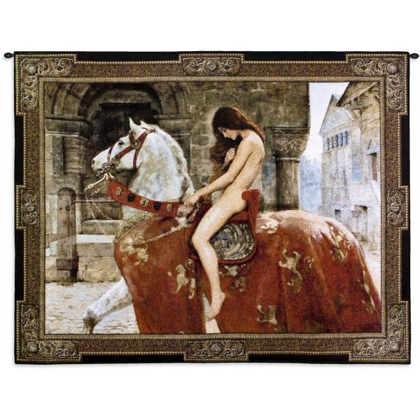 【並行輸入品】Lady Godiva 53 " Wide壁タペストリー Lady Godiva by John Collier | Woven
