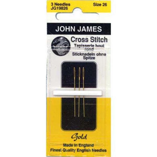 【並行輸入品】John James ゴールドタペストリーニードル サイズ 28 Gold Tapestry Hand Needles Size