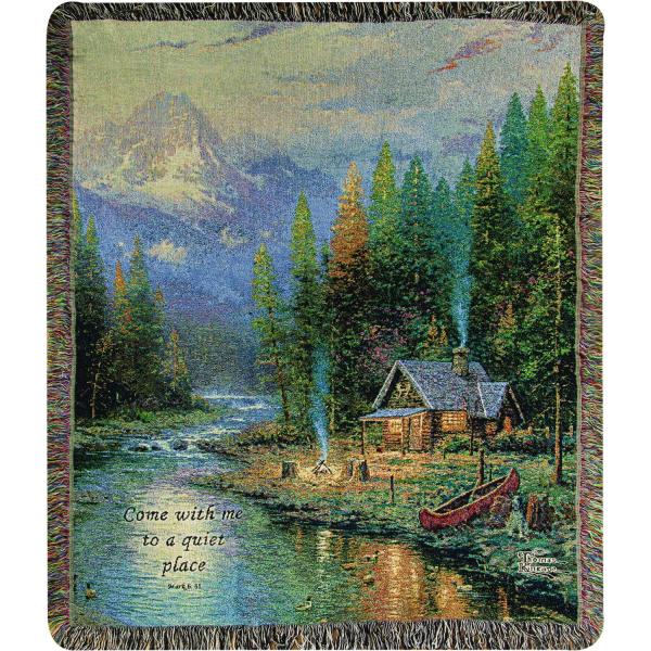 【並行輸入品】Thomas Kinkade"The End of a Perfect Day II" Tapestry Throw Blanke