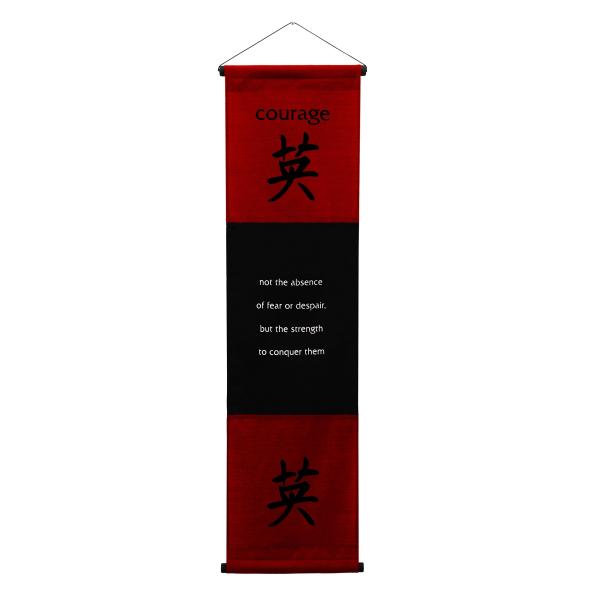 【並行輸入品】Large Cotton Scroll Inspirational Quotes Wall Hangings Courage Wa