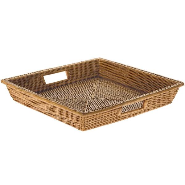 【並行輸入品】KOUBOO La Jollaラタンスクエアトレイとして、Honeyブラウン KOUBOO La Jolla Rattan Squ