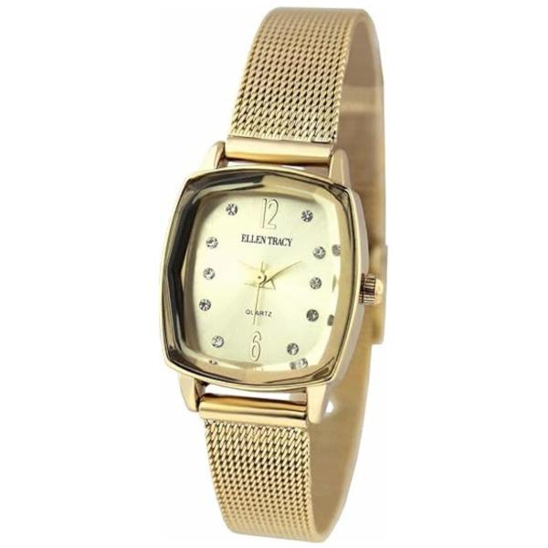 【並行輸入品】Ellen Tracy Women's Quartz Metal and Alloy Watch, Color:Gold Tone