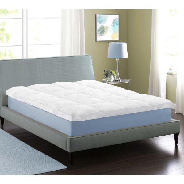 【並行輸入品】Grand Down Down Alternative Mattress Topper Queen White BNM M