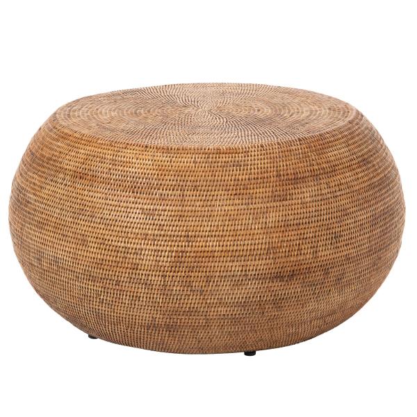 【並行輸入品】KOboo コーヒーテーブル ラタン ハニーブラウン Kouboo La Jolla Round Rattan Coffee Ta