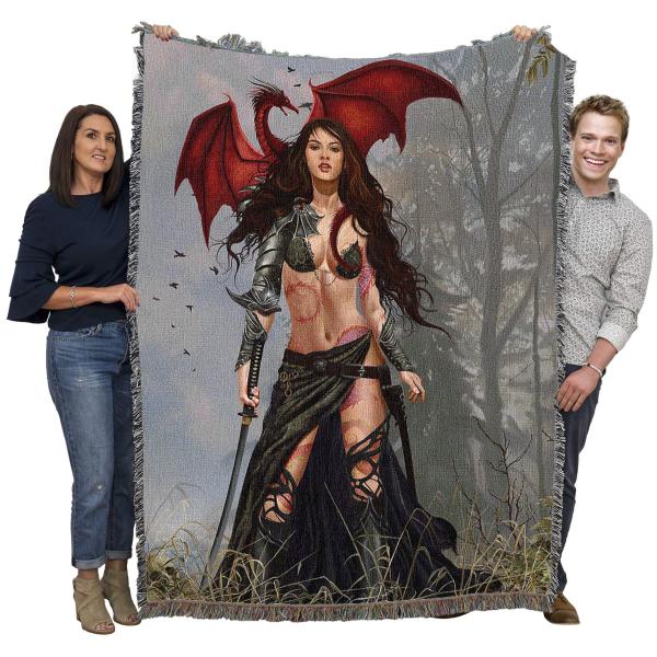 【並行輸入品】 Pure Country Weavers Furionchires Dragon Witch Warrior Blanket b