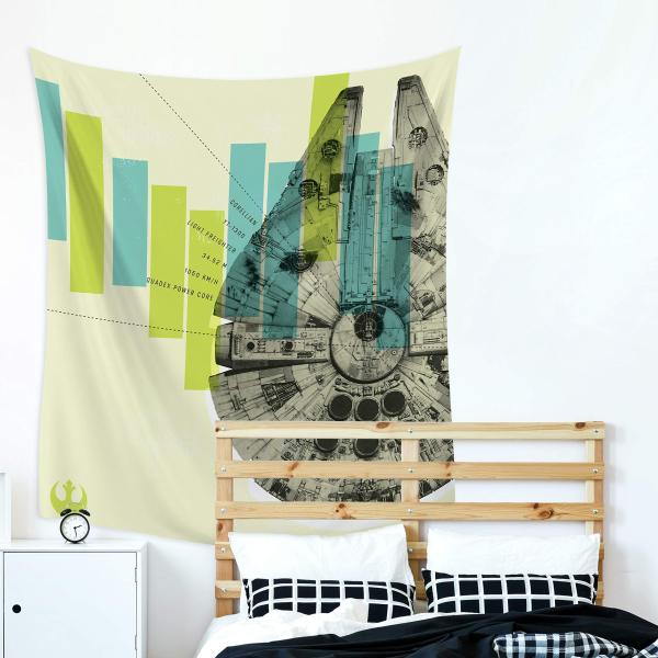 【並行輸入品】RoomMates RMK3984TAP Star Wars Millennium Falcon Wall Tapestry Ro