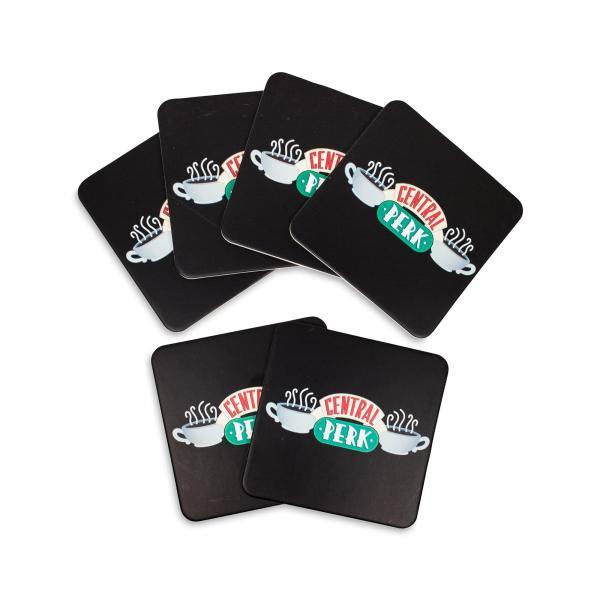 【並行輸入品】Friends Central Perk コーヒーショップ ロゴ ペーパーコースター 吸収性 6枚セット | 卓上保護 ホームキッ
