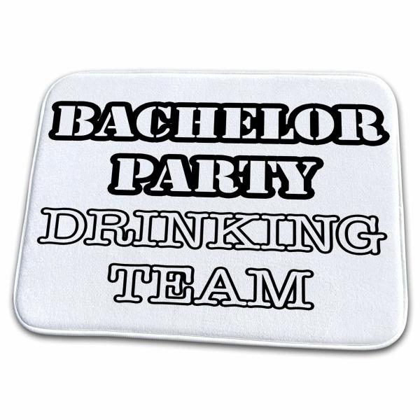 【並行輸入品】 3dRose Bachelor Party Drinking Team Black Bathroom Bath Rug Ma