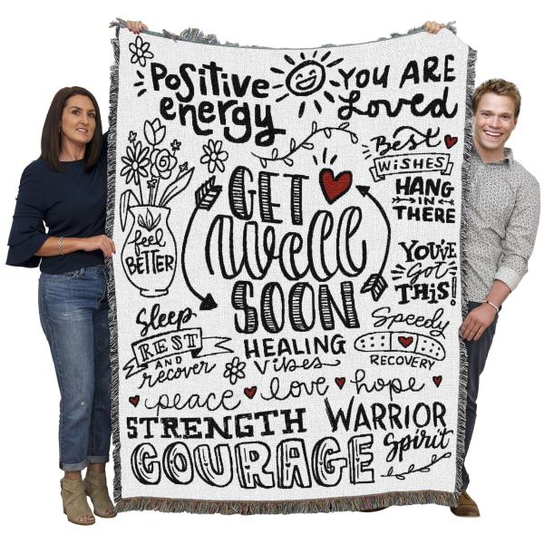 【並行輸入品】 Pure Country Weavers Get Well Soon 2 Blanket Gift Tapestry Thr