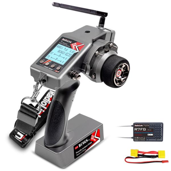 商品名:  Radiolink RC6GS V3 7 Channels RC Transmitter and R7FG Gyro Receiver, 2.4GHz 600m RC Remote, Voltage Telemetry RC C...