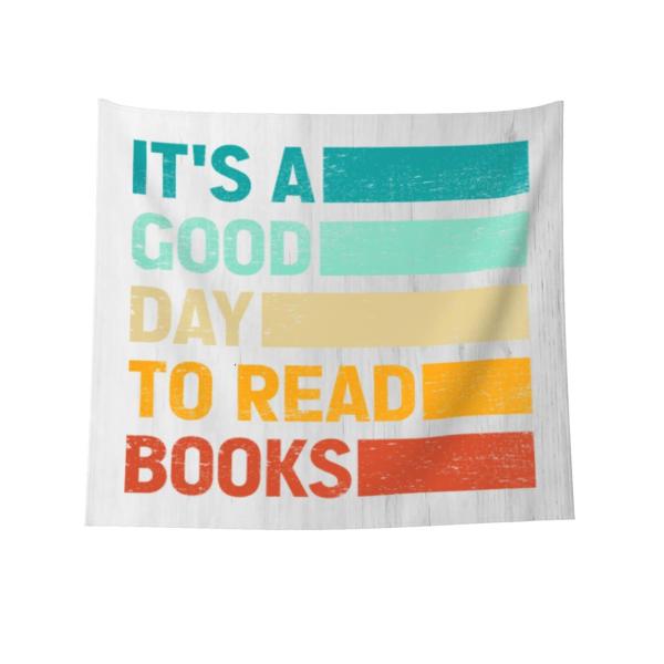 【並行輸入品】 PAUPPY 60x51 Inch White Its A Good Day To Read Books Gifts Tripp