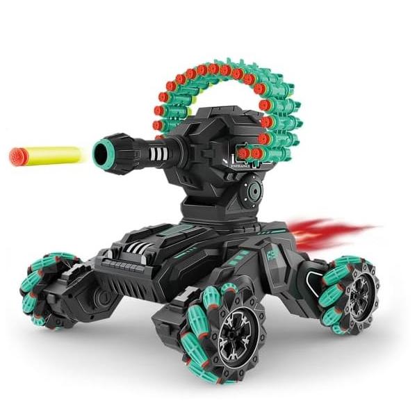 商品名: BESTKID BALL - アルティメットバトルRCタンク ナーフランチャー付き - フォームダーツを発射するリモートコントロールタンク - 50フィートの範囲、スタント、30分プレイ、2.4GHz、16本のフォームダーツ-8-...