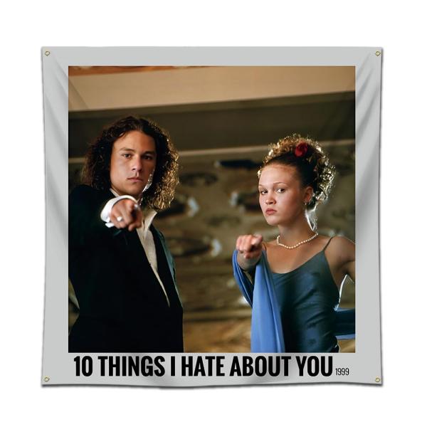 【並行輸入品】ENMOON 10 Things I Hate About You タペストリー 映画フラッグ 3x3フィート ウォールアート リ