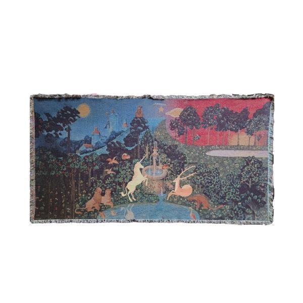 【並行輸入品】 The Last Unicorn Official Woven Wall Tapestry