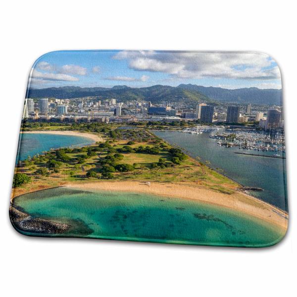 【並行輸入品】 3dRose Bathroom Bath Rug Mat   Magic Island, Ala Moana Beach Par