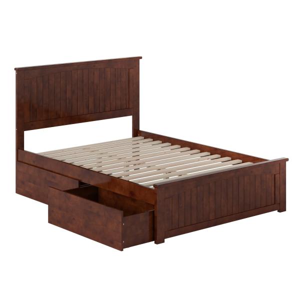 【並行輸入品】 HomeStock Art Deco Dreams Full Solid Wood Platform Bed with Matc