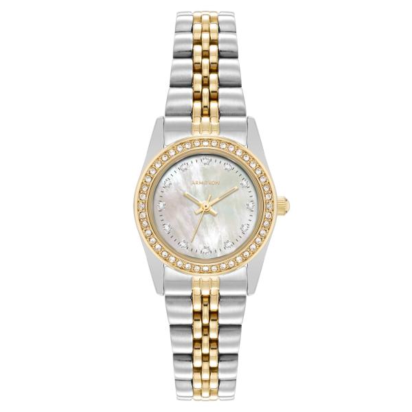 【並行輸入品】Armitron レディース 本物のクリスタルアクセント ブレスレットウォッチ 75 5946, ツートーン, 75 5946MP