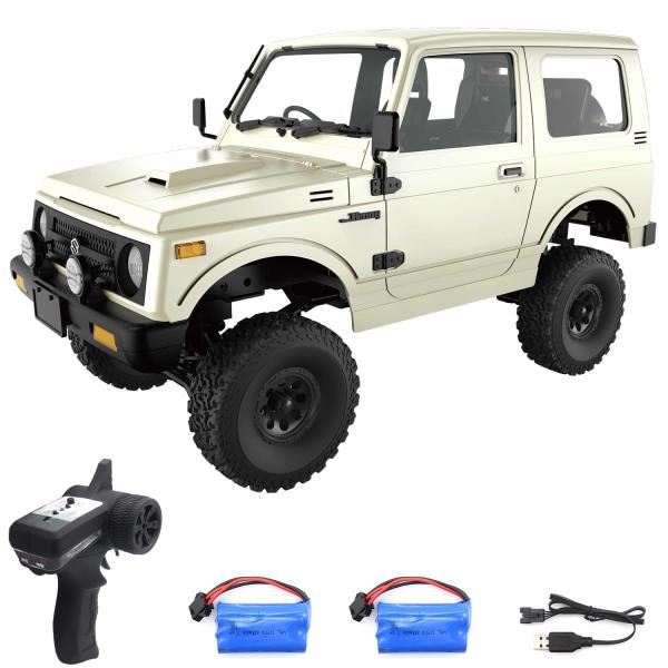 商品名: Losbenco RCクローラー 1/10スケール RCロッククローラー WPL C74 ジムニーRCトラック 全地形RCカー RTR 4x4オフロードリモートコントロールトラック LEDライトとバッテリー2個付き 子供と大人向け...