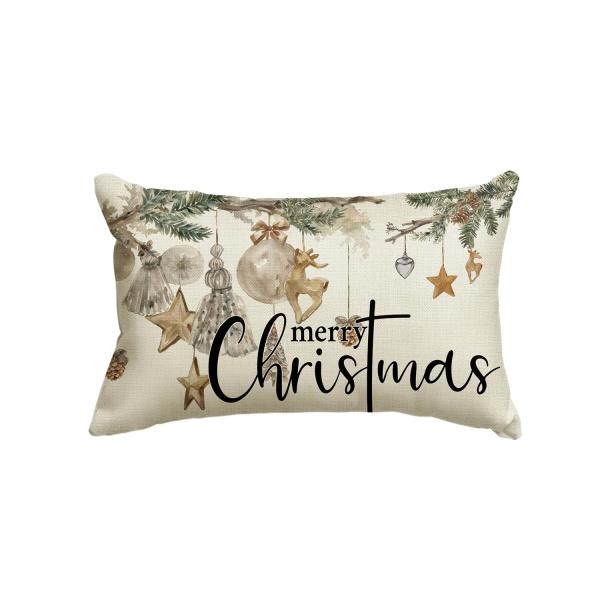 【並行輸入品】 AVOIN colorlife Christmas Balls Reindeer Pine Cones Throw Pillow