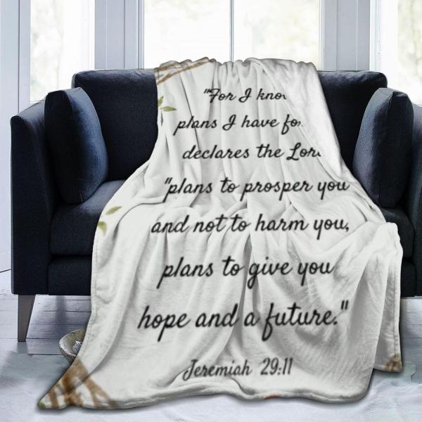 【並行輸入品】 LRMMOTR Ultra Soft Micro Fleece Blanket Jeremiah 29 11 for I Kno