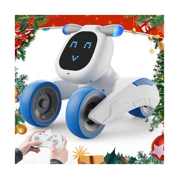 商品名: HBUDS ロボット犬のおもちゃ 子供用 ロボット 子犬 おもちゃ 犬 ダンス&amp;タッチ反応機能付き プログラミング可能 知育玩具 クリスマス・誕生日プレゼント USB-C充電式内蔵バッテリー HBUDS Robot Dog...