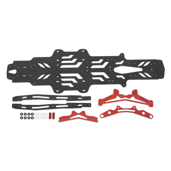 商品名: Nurnesy RC ドリフトレーシングシャーシ カーボンファイバーアルミニウム合金RCカーシャーシプレート MST RMX2.0S RRX2.0S 1/10用 (ブラック) Nurnesy RC Drift Racing Cha...