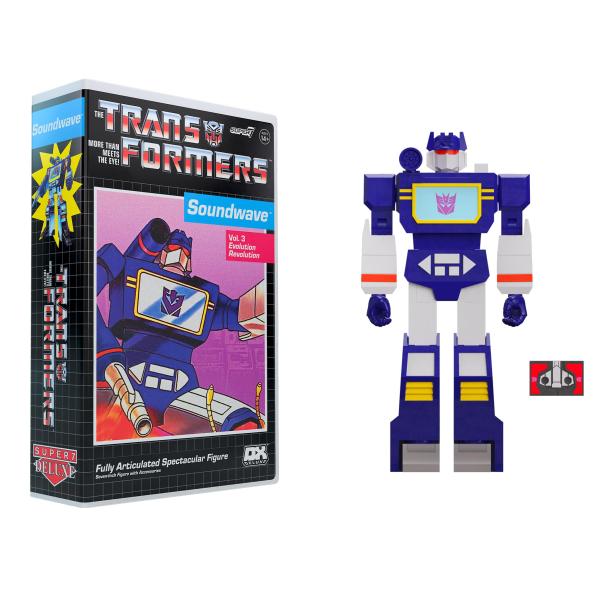 商品名: Super7 トランスフォーマー デラックス サウンドウェーブ (VHS) - 7インチ トランスフォーマー アクションフィギュア アクセサリー付き クラシックカートゥーン コレクター収集品 レトロトイ Super7 Transf...