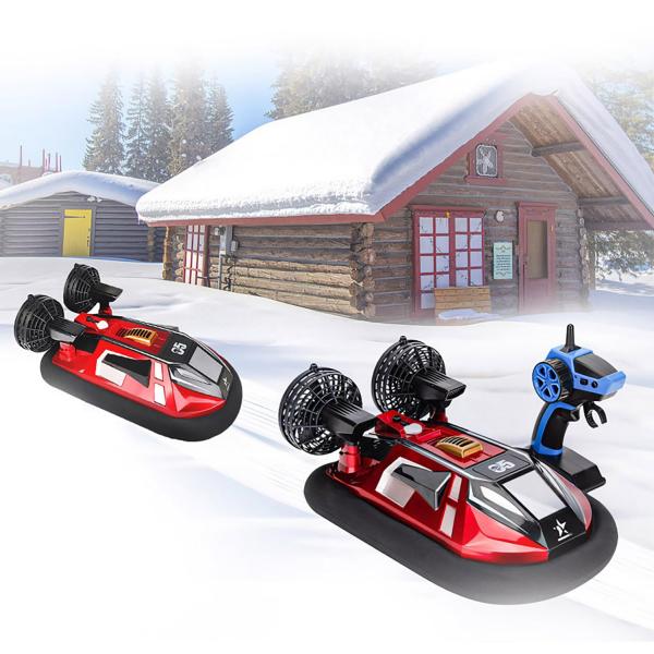 商品名: Ssccgym リモートコントロール ボート ホバークラフト 14歳以上 男の子 初心者向け RC水陸両用ウォータークラフト 15km/h デュアルモーター 氷のプールや湖の上を歩く 4WD フル機能 RCセイル 34cm Ssc...