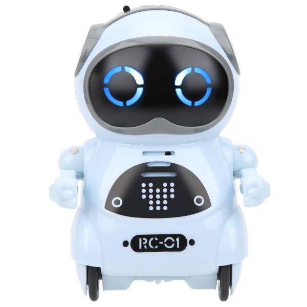 商品名: shenruifa ミニポケットロボットおもちゃ インタラクティブ音声認識 リピート 歌う ダンス LED ストーリー ABS装飾 ロボットおもちゃ 3.3インチ LEDライト付き エンターテイメント コミュニケーション用 (ブル...