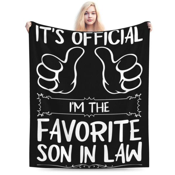 【並行輸入品】 It's Official I'm The Favorite Son in Law Throw Blanket for Couc