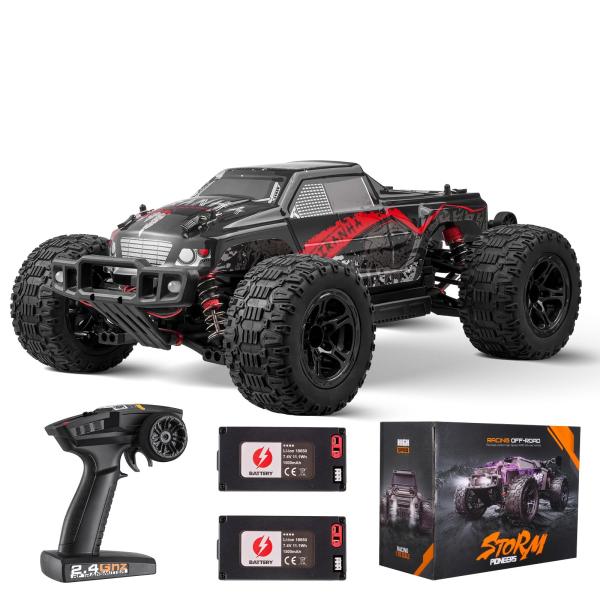 商品名:  VEVOR 1:10 Large RC Car Remote Control Truck with Lights, All Terrain 4WD Off-Road Monster Truck 38 km/h High Spee...
