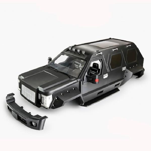 商品名: 1/10 RC RCクローラー ハードボディシェルキット、324mm ホイールベース ハードプラスチック オフロードボディシェル ジョージパットン 1/10 RCトラック AXIAL SCX10 TRX-4用 (ブラック) 1/1...