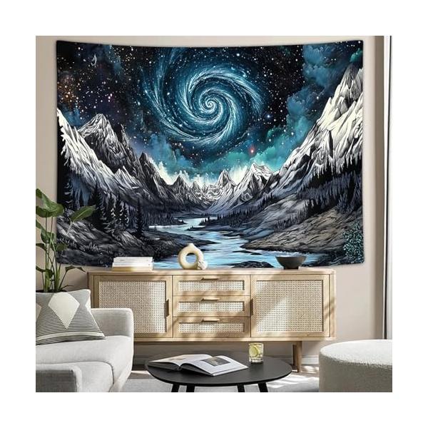 【並行輸入品】 bzwcbei Trippy Tapestry for Men, Space Galaxy Tapestry Aesthetic