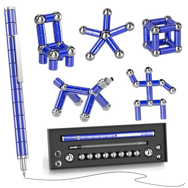 商品名: フィジェットペンギフト、バレンタインギフト、10代の男の子へのギフト、ティーン向けのイースターバスケットスタッファー、ティーンや大人向けのノベルティギフト、ティーン向けのイースターバスケットスタッファー(ブルー) Magnetic...