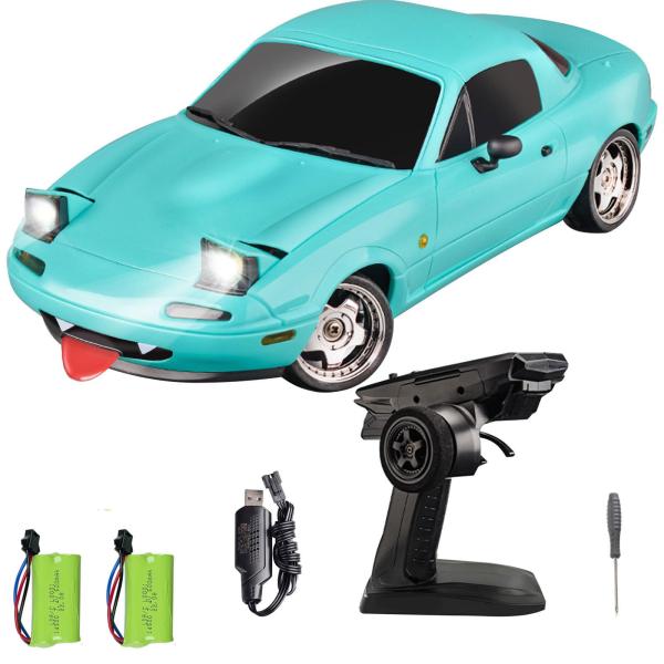 商品名: LD1804 RCドリフトカー 1:18スケール ミニ MX-5 RWD 2.4GHz Miata ラジコン車両 ジャイロとLEDライト付き 大人用 趣味のおもちゃ (ブルー) LD1804 RC Drift Car 1:18 S...