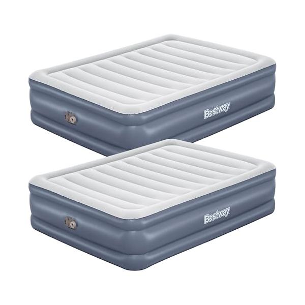 【並行輸入品】 Bestway 2 Pack Tritech Airbed, Queen Sized 20" Thick Durable Com