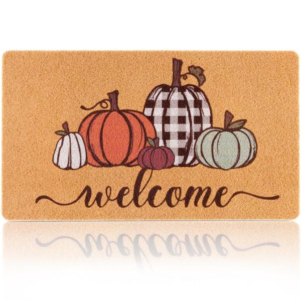 【並行輸入品】Fttoyoly 秋ドアマット パンプキン ファームハウス 装飾 Fttoyoly Fall Pumpkin Door Mat f