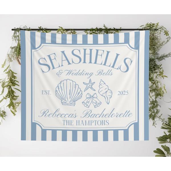 【並行輸入品】 Venys Personalized Seashells and Wedding Bells Bachelorette Tape