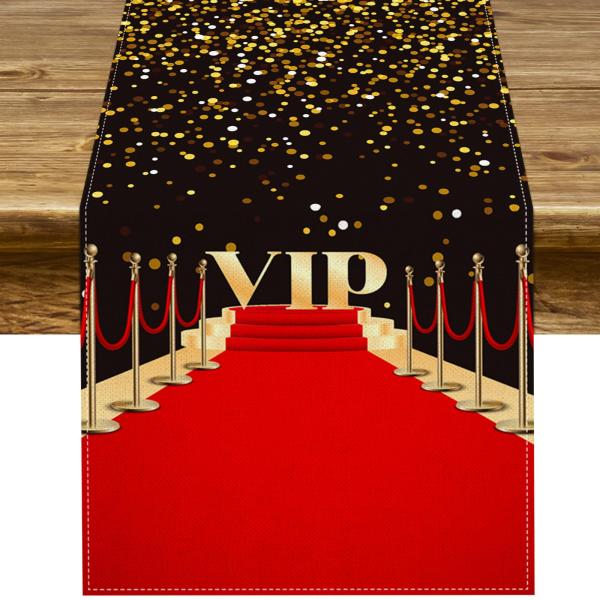 【並行輸入品】Pudodo VIP レッドカーペットテーブルランナー 映画ナイト誕生日パーティーデコレーションフィルムショー プロム キッチン