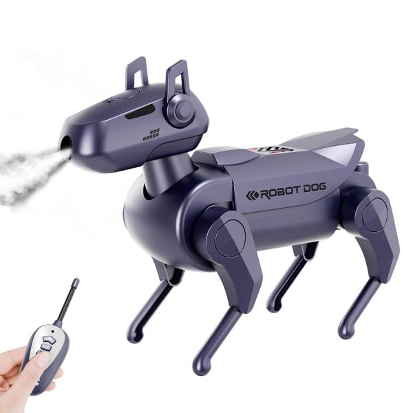 商品名: GAIETYDIY リモコン ロボット 犬 おもちゃ スプレー 踊って歩く ラジコン ロボット 犬 DIY 自分だけのミニペット 犬 未来的なデザイン ロボットおもちゃ 子供 男の子 女の子 あらゆる年齢に適しています パープル ...