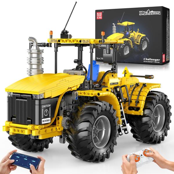 商品名: Mould King 17081 RC Technik トラクタービルディングセット MOC セミコンストラクションビークル ファームセット 大人用 1401ピース リモートコントロール トラクターモデルキット 対象年齢14歳以上...