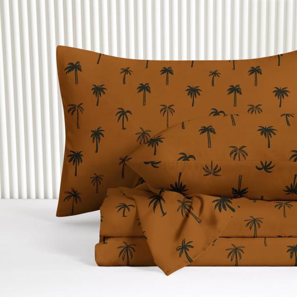 【並行輸入品】 Wake In Cloud Coastal Bed Sheets, 4 Piece Sheet Set, Boho Summ