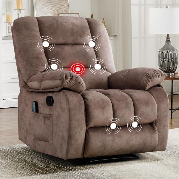 【並行輸入品】 EBELLO Massage Recliner Chair with Vibration Massage and Heat, S
