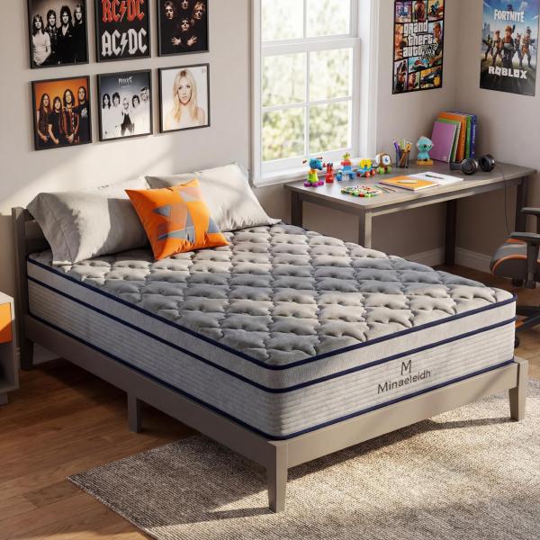 【並行輸入品】 10 Inch Twin Size Mattress, Hybrid Twin Mattress in a Box, Memor