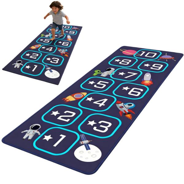 【並行輸入品】 Hopscotch Rug Mat, Hop Scotch Inside Rug Anti Slip Soft Rugs Ind